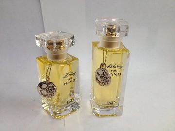 Kwadratowe szklane butelki perfum wielokrotnego napełniania Butelki z rozpylaczem Opakowania do makijażu OEM