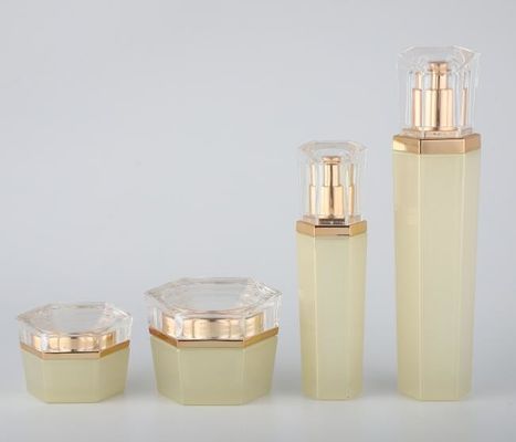 100G wielokątne szklane butelki kosmetyczne Butelki kremowe Opakowania do pielęgnacji skóry OEM