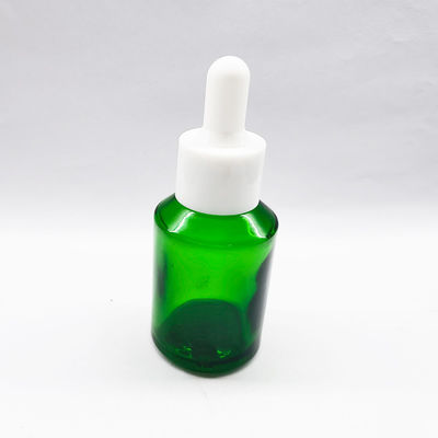 Zielony olejek eteryczny 30ml Pochyła butelka na ramię Plastikowa nasadka z zakraplaczem