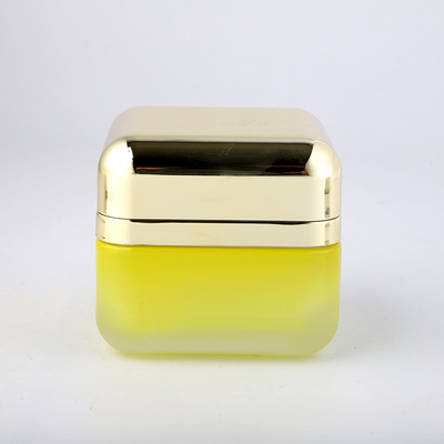 Żółty matowy 50g matowy szklany słoik higieny osobistej pusty pojemnik