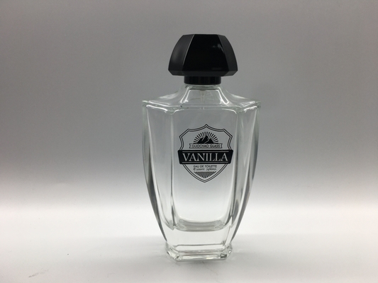 Nieregularna nasadka Luksusowe butelki perfum OEM 100 ml Rozpylacz z przezroczystym szklanym atomizerem