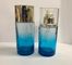 Niebieskie szklane kremowe butelki kosmetyczne / butelka z pompką wielokrotnego napełniania Dostosowane logo i kolor