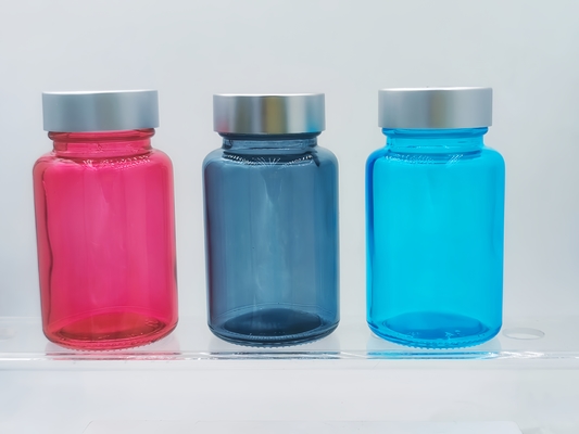 100ml Szklana butelka kapsułka Suplement do włosów Okrągła szklana kapsułka Do serum pod oczy i serum do twarzy OEM
