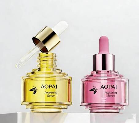 Luksusowa dwukolorowa szklana butelka z zakraplaczem o pojemności 30 ml Nowy stylowy design do butelki z olejkiem do pielęgnacji skóry