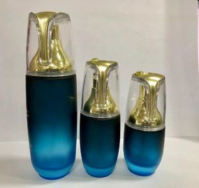 Okrągła butelka z kosmetykiem w stylu retro Butelka z pompką Dobra wydajność uszczelnienia Dostosowany kolor i druk
