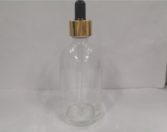 100 ml szklane kosmetyczne butelki z kroplomierzem ze złotym kołnierzem Shinny niestandardowe malowanie i drukowanie