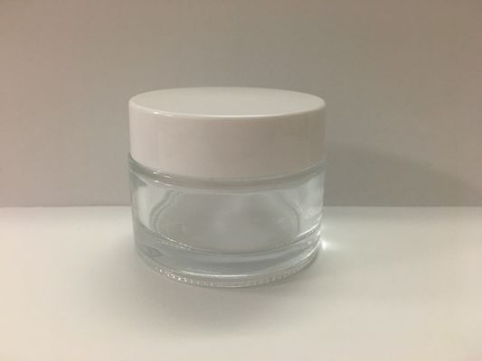Okrągłe proste zakrętki 50g szklane słoiki do kremów z plastikową pokrywką