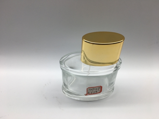 Oem Gradient Luxury Perfume Bottle Galwanizacja UV z metalicznym złotym atomizerem