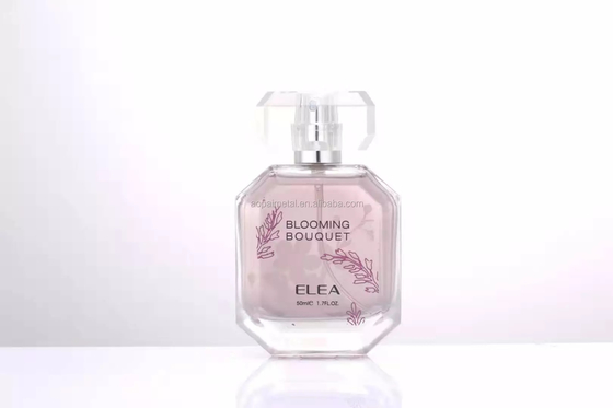 Luksusowe szklane puste butelki perfum luzem wytłoczone logo z nasadką z surlynu