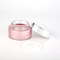 Różowy kolor malowany szklany słoik kosmetyczny 50g ze srebrną zakrętką do kremu do pielęgnacji skóry