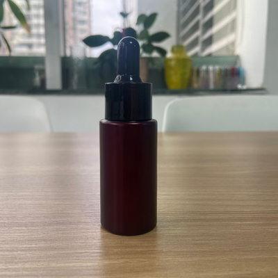 15 ml ciemnobrązowa butelka z olejem eterycznym butelka z kroplówką szklaną opakowanie kosmetyczne do oleju surowego logo i malowanie OEM