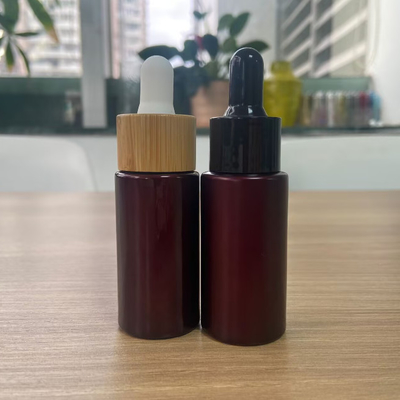 15 ml ciemnobrązowa butelka z olejem eterycznym butelka z kroplówką szklaną opakowanie kosmetyczne do oleju surowego logo i malowanie OEM