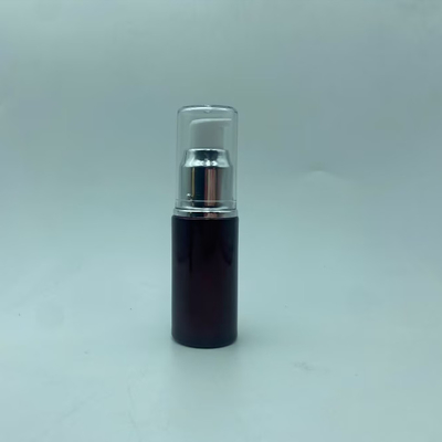 Szklana butelka z kremem 15ml Ciemnoczerwona butelka z surowicą z błyszczącym złotem/srebrem Pump Eye Lotion Bottle Pump Bottle Cosmetic Bottle OEM