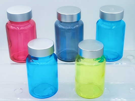 100ml Szklana butelka kapsułka Suplement do włosów Okrągła szklana kapsułka Do serum pod oczy i serum do twarzy OEM
