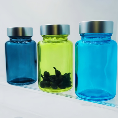 100ml Szklana butelka kapsułka Suplement do włosów Okrągła szklana kapsułka Do serum pod oczy i serum do twarzy OEM