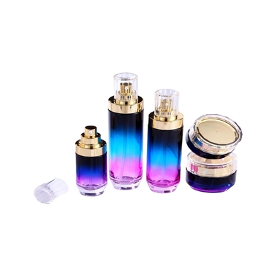40 ml Butelka z pompką Szklane opakowanie kosmetyczne Gradient Fioletowy kolor