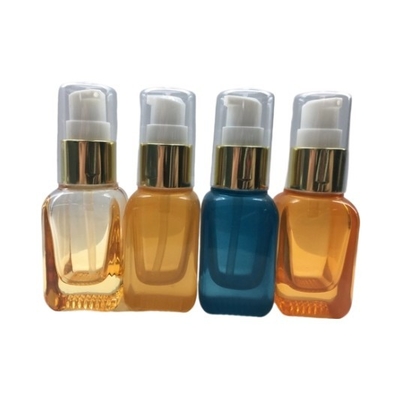 SGS ISO MSDS Pomarańczowa niebieska 20 ml szklana butelka z pompką do balsamu i serum
