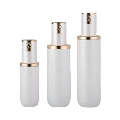 30 ml szklana butelka na balsam z pompką Przezroczysta zieleń Gradientowy niebieski kolor Perłowa biel