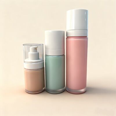 Factory Direct Sale 15ml 30ml 50ml Airless Glass Bottles Refillable Packaging with PP and PCR Environmentally Packaging