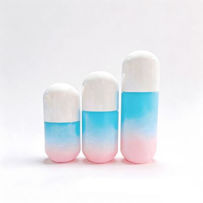 Factory Direct Sales 15ml Mini 20ml 30ml Flat Oval Lotion Glass Bottles Essential Oil Skin Care Bottle Packaging