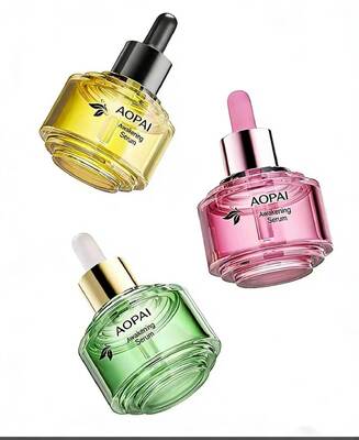 Luksusowa dwukolorowa szklana butelka z zakraplaczem o pojemności 30 ml Nowy stylowy design do butelki z olejkiem do pielęgnacji skóry